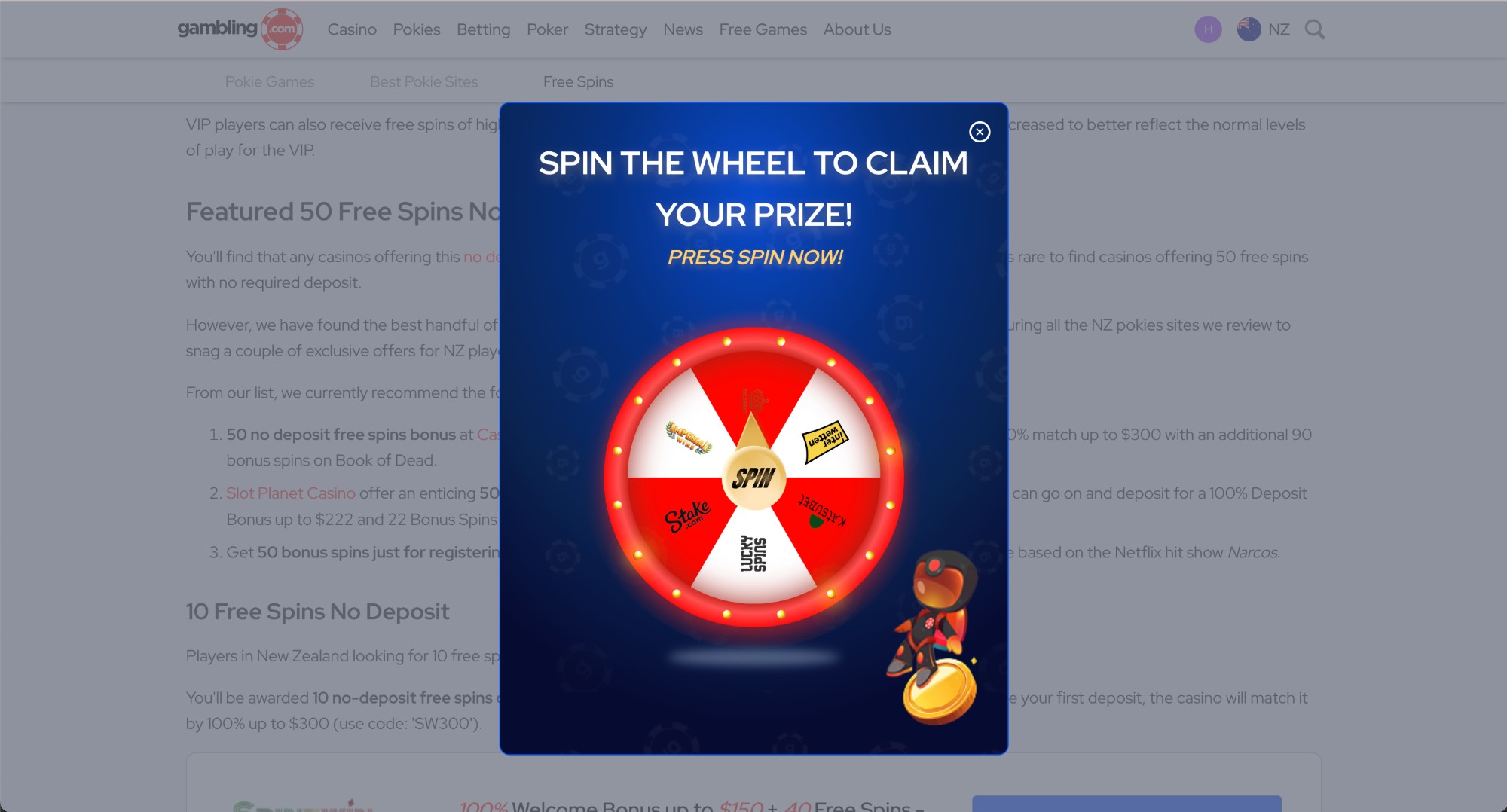 I'm Feeling Lucky — live on gambling.com NZ