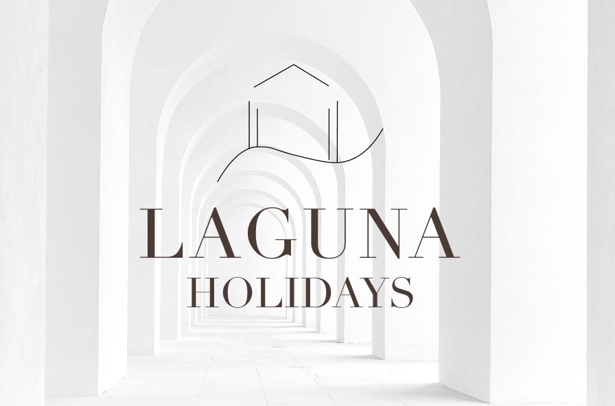 Laguna Holidays logo on cream background